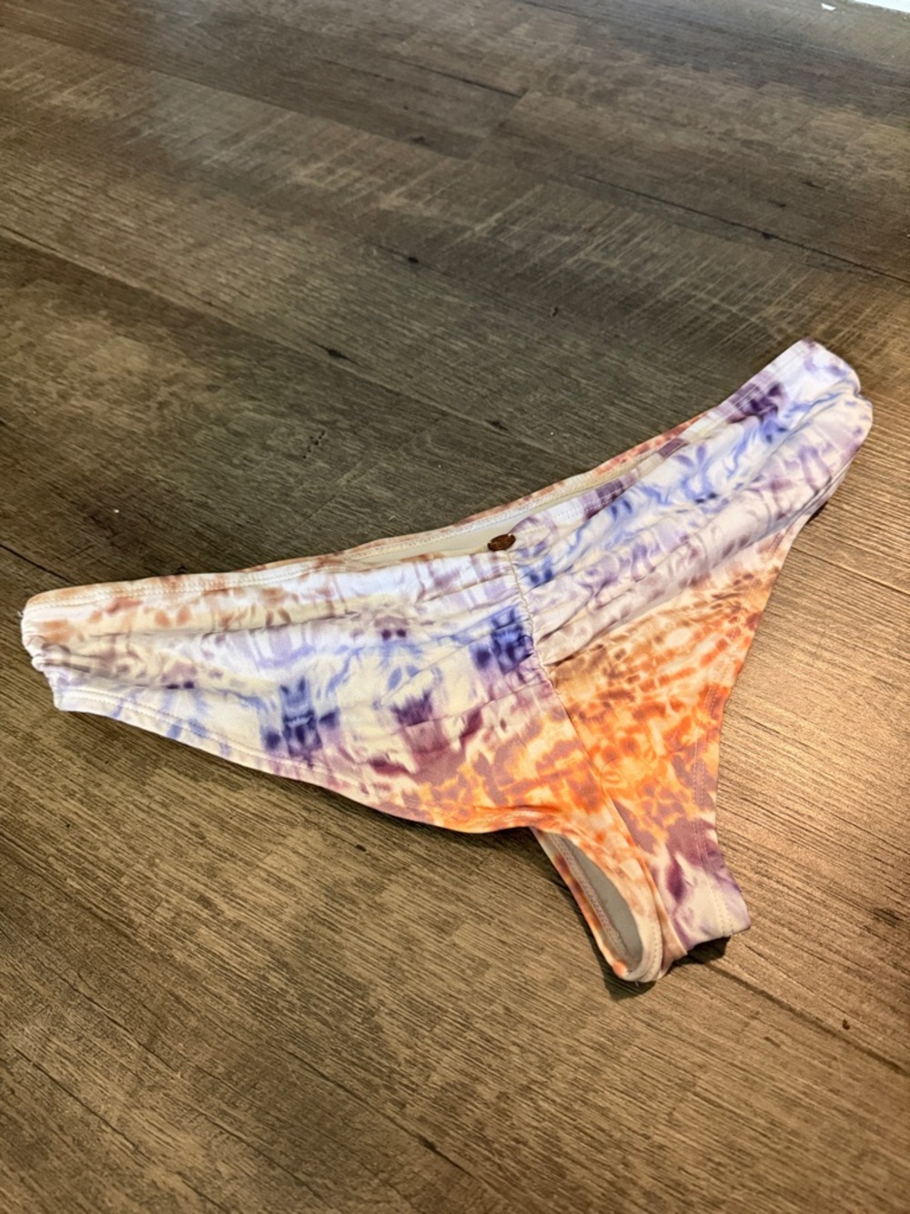 Tie-Dye Orange & Purple Bikini Bottom - Women's Swim
